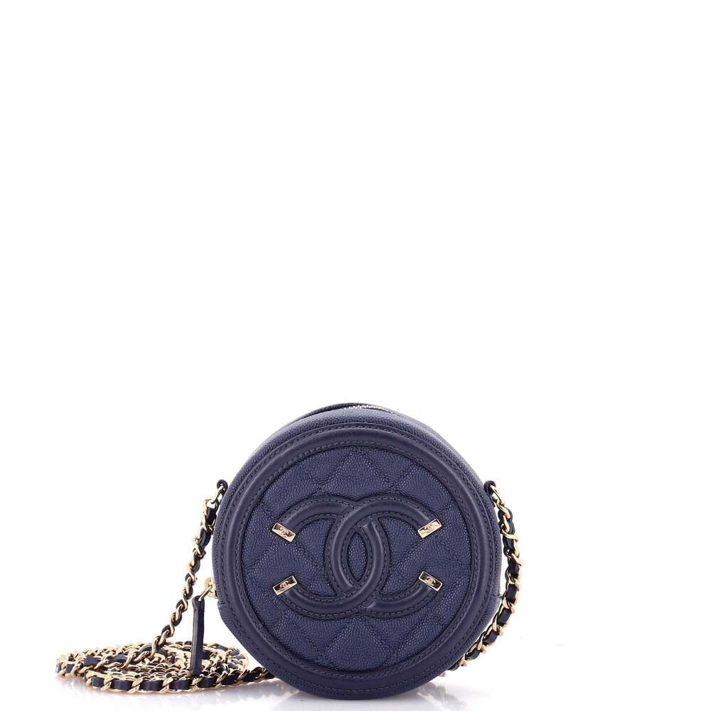 Chanel Filigree Round Clutch With Chain #270715C29B